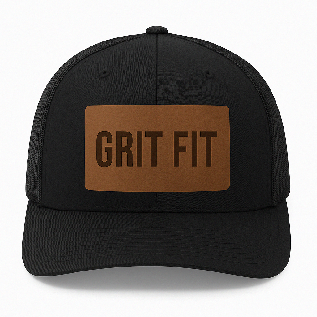 Custom Leatherette Patch Trucker Hat – Structured Snapback