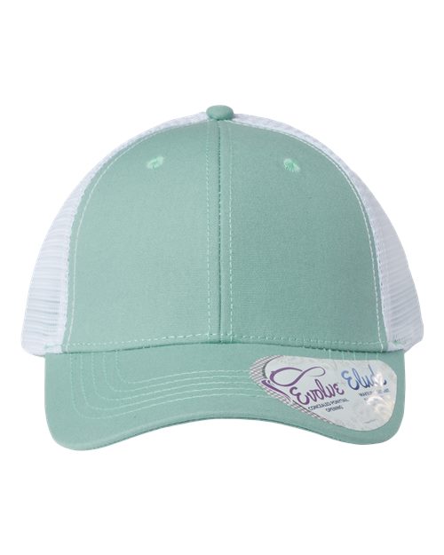 Custom Women’s Trucker Hat | Engraved Leather Patch Cap