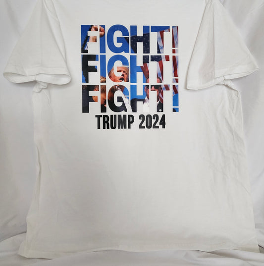 Trump Fight Short Sleeve T-Shirt Front & Back