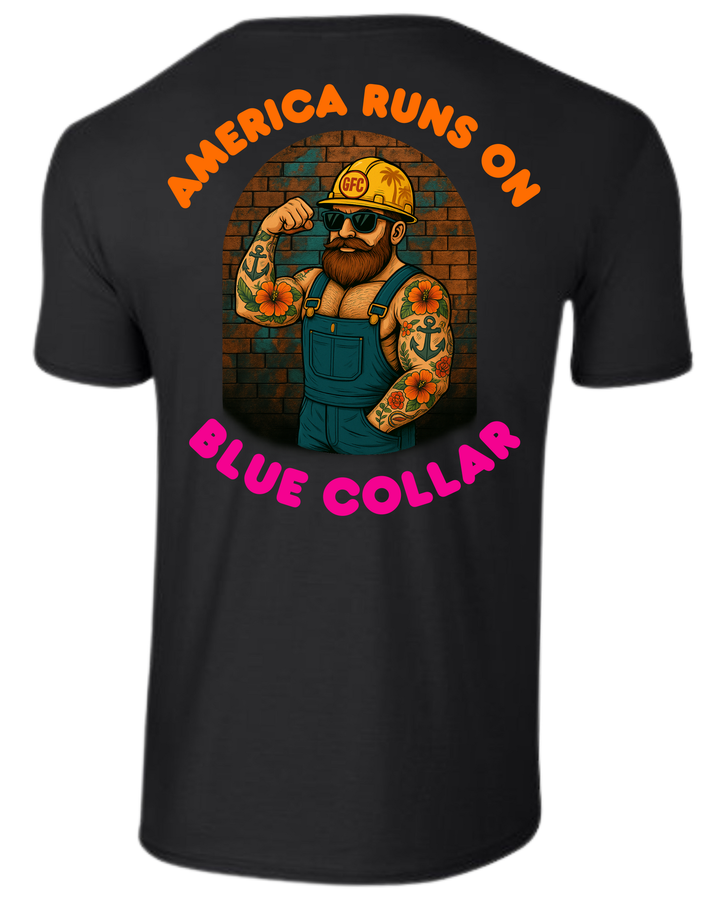 America Runs on Blue Collar – GFC Workwear Tee