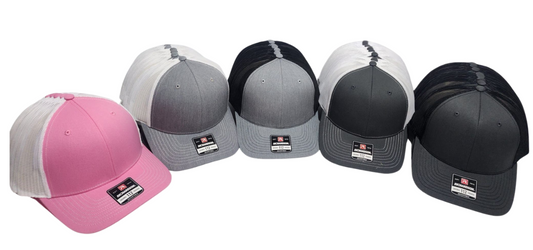 Trucker Structured Classic Adjustable Snapback Cap with Customizable Engraved Leatherette Patch