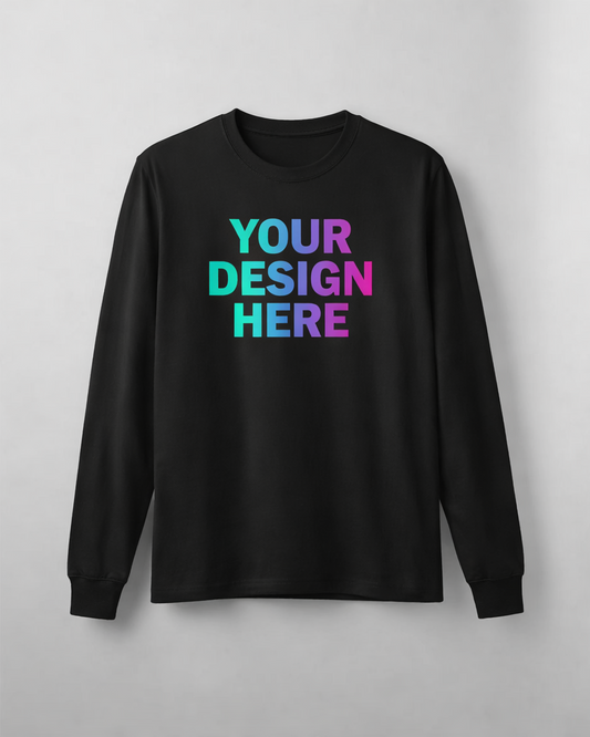 Custom Long Sleeve T-Shirt – One Side Print