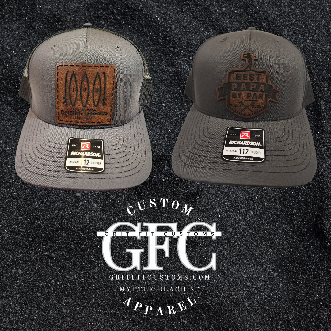 Trucker Structured Classic Adjustable Snapback Cap with Customizable Engraved Leatherette Patch