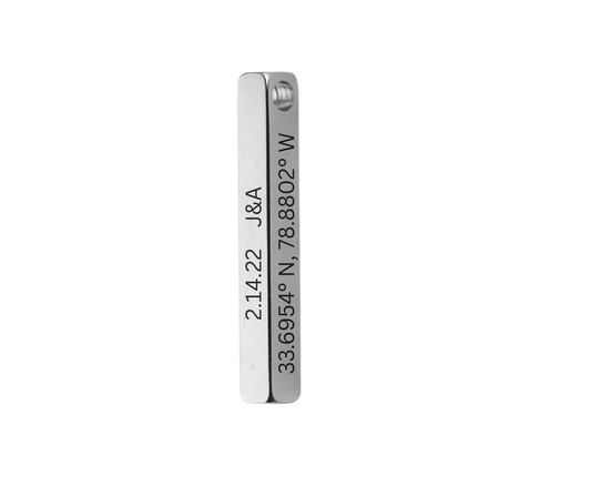 Custom Engraved Bar Keychain