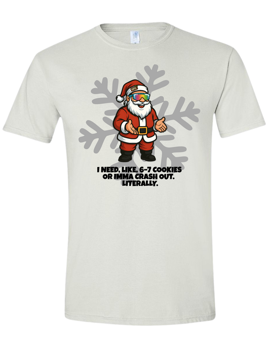 6–7 Cookies Santa Tee | Funny Teen Christmas Shirt