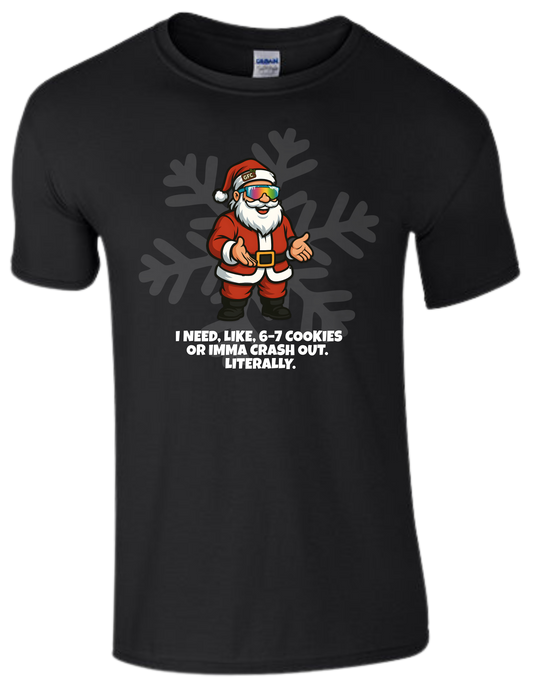 6–7 Cookies Santa Tee | Funny Teen Christmas Shirt